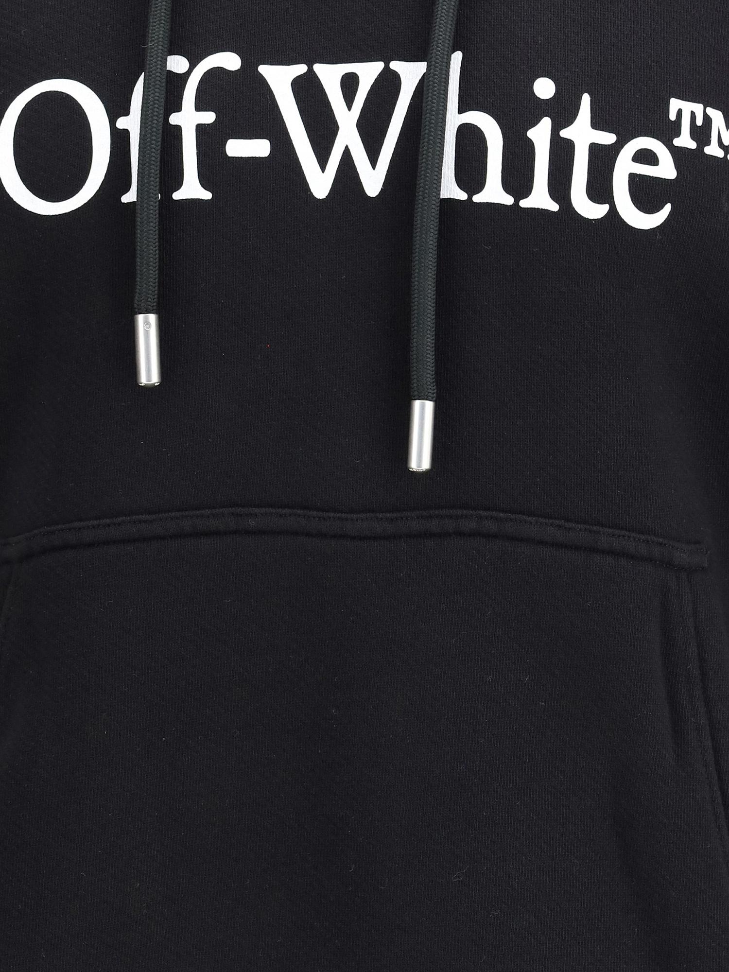 FELPA IN COTONE CON LOGO 44MBB085C9F012 1001 OFF-WHITE 