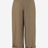 PANTALONI DIANA IN COTONE<BR/> WTR47 FAC780082 DARKPARK 