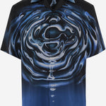 CAMICIA IN SETA CON STAMPA GRAFICA MSP26SH003 08 CASABLANCA 