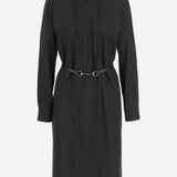Abito in popeline di cotone con cintura con Morsetto 835601 Z8B1W1000 GUCCI 