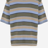 T-SHIRT IN COTONE STRETCH A RIGHE UTS369JE0209 A073 AMI 