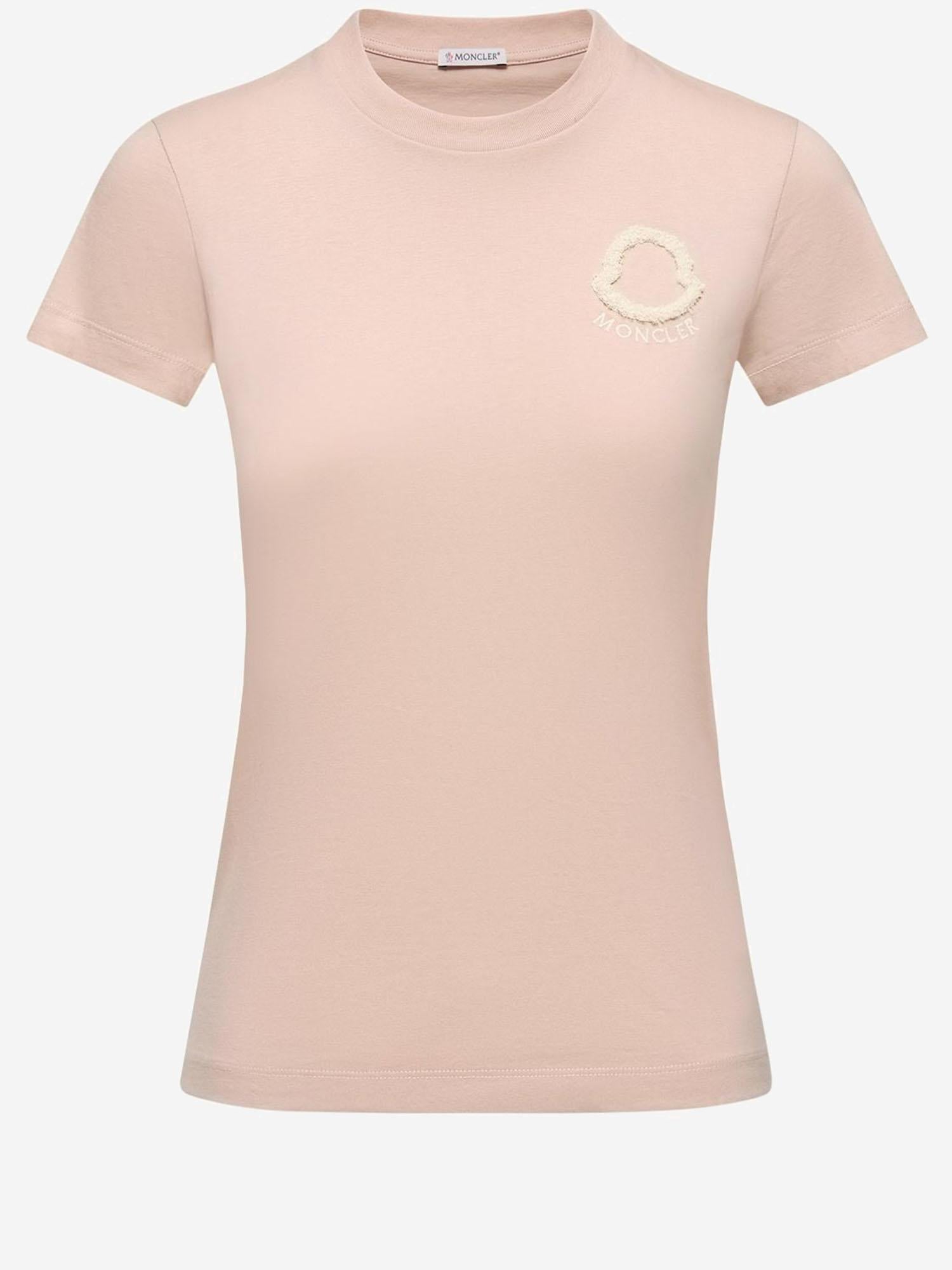 T-SHIRT IN COTONE CON LOGO RICAMATO 8C00061 89AUO51V MONCLER 