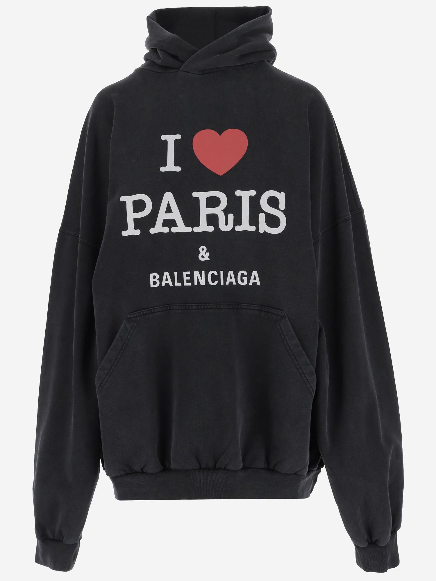 FELPA I LOVE PARIS & BALENCIAGA IN COTONE 803265 TRVM61041 BALENCIAGA 