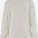 CAMICIA IN SETA STRETCH CON VOLANT DIANA T2511 HER SHIRT 