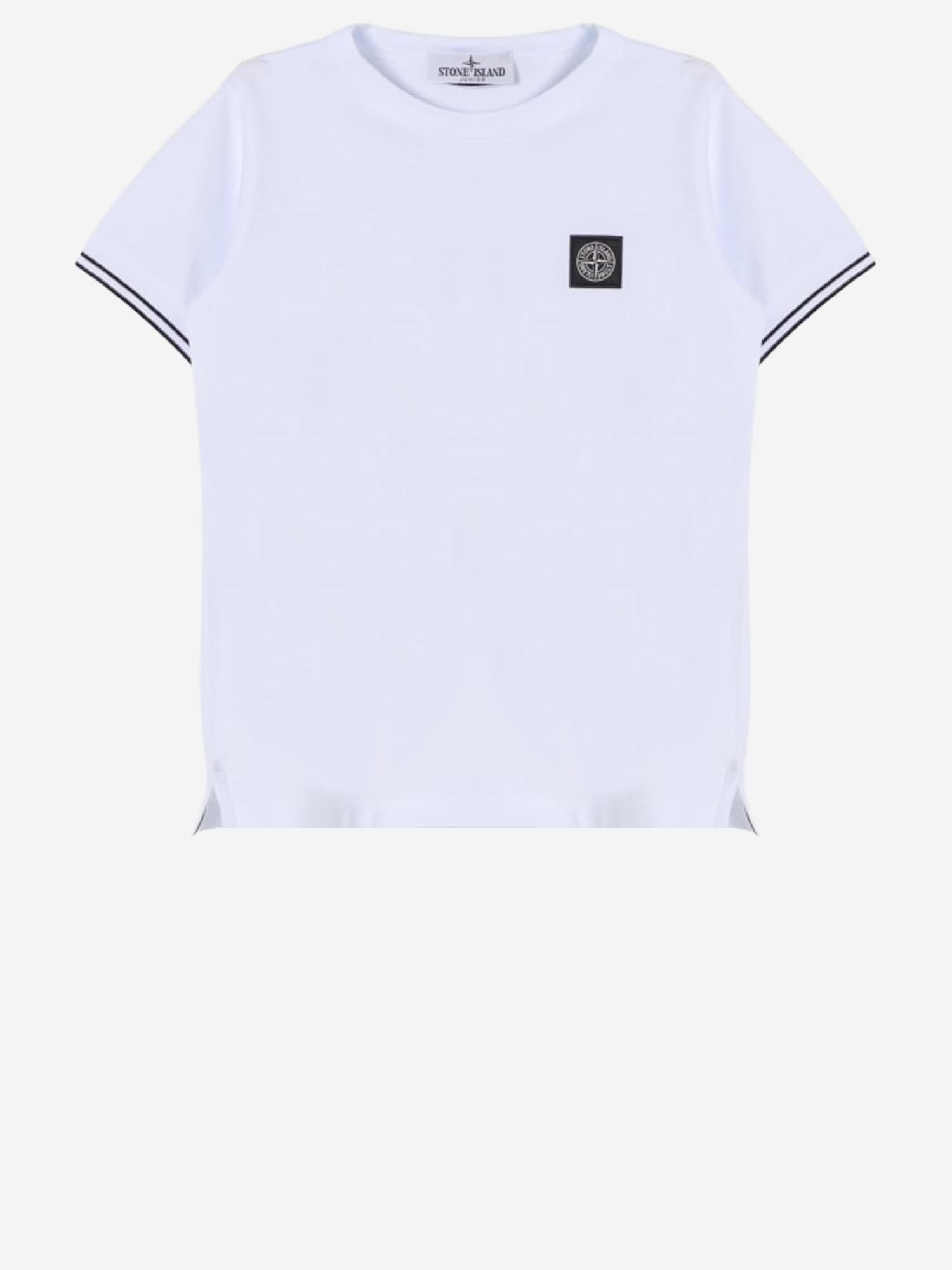 T-SHIRT IN COTONE STRETCH CON LOGO 2100001 S0018V1001 STONE ISLAND KIDS 