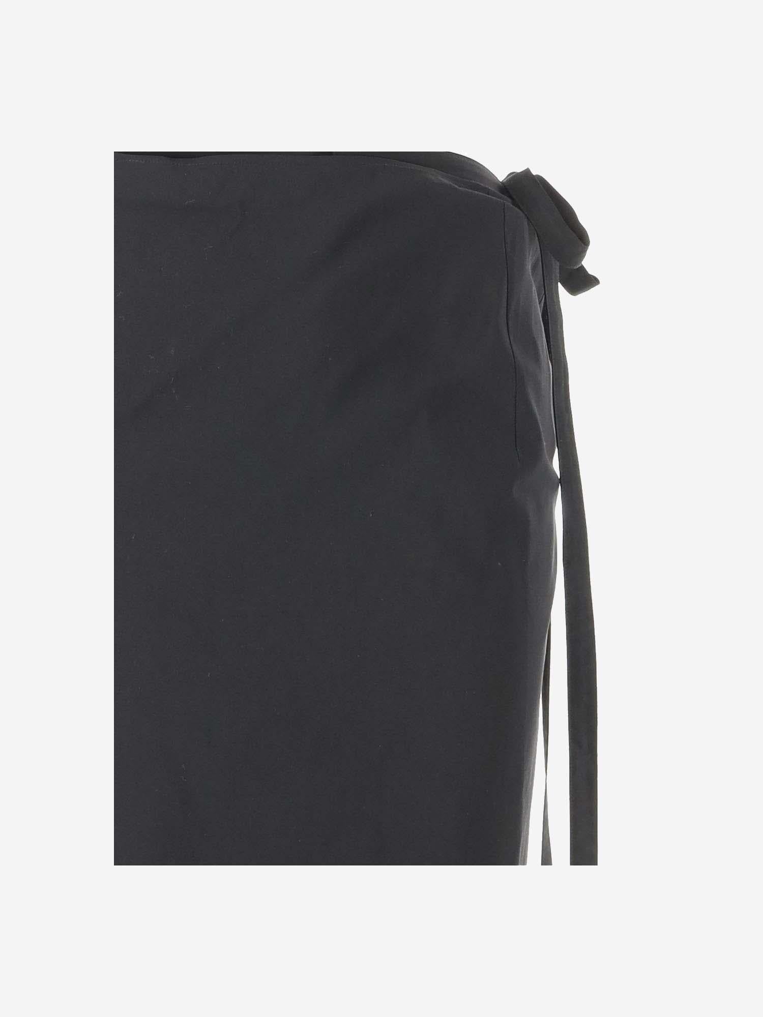 GONNA LUNGA VOICE IN MISTO COTONE 8166W3083 BLK THE ROW 