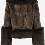 CAPPOTTO IN PELLICCIA SINTETICA CON DETTAGLI IN CONTRASTO EF71 PER005 UNCOMMON 