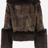 CAPPOTTO IN PELLICCIA SINTETICA CON DETTAGLI IN CONTRASTO EF71 PER005 UNCOMMON 
