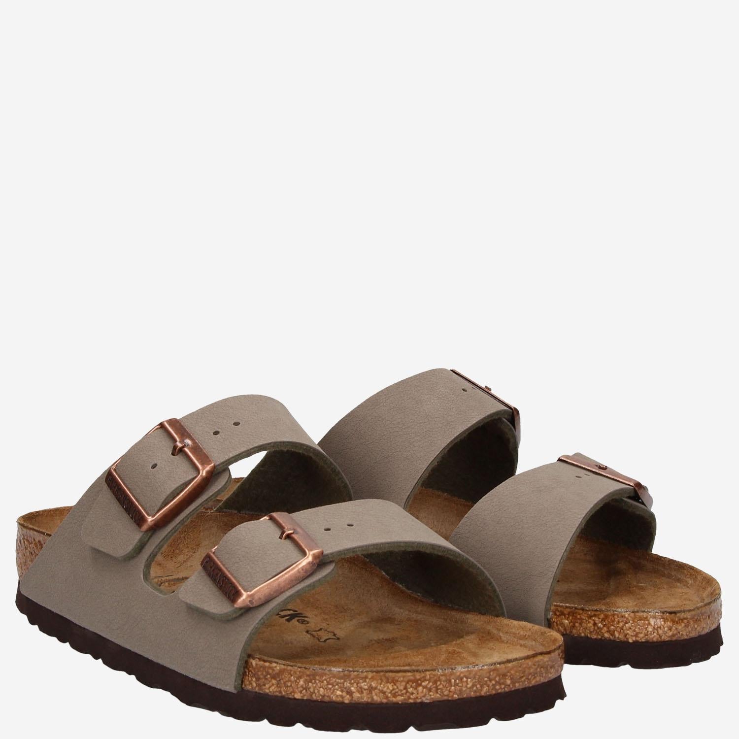 SANDALI ARIZONA IN BIRKO-FLOR 151213 STONE BIRKENSTOCK 