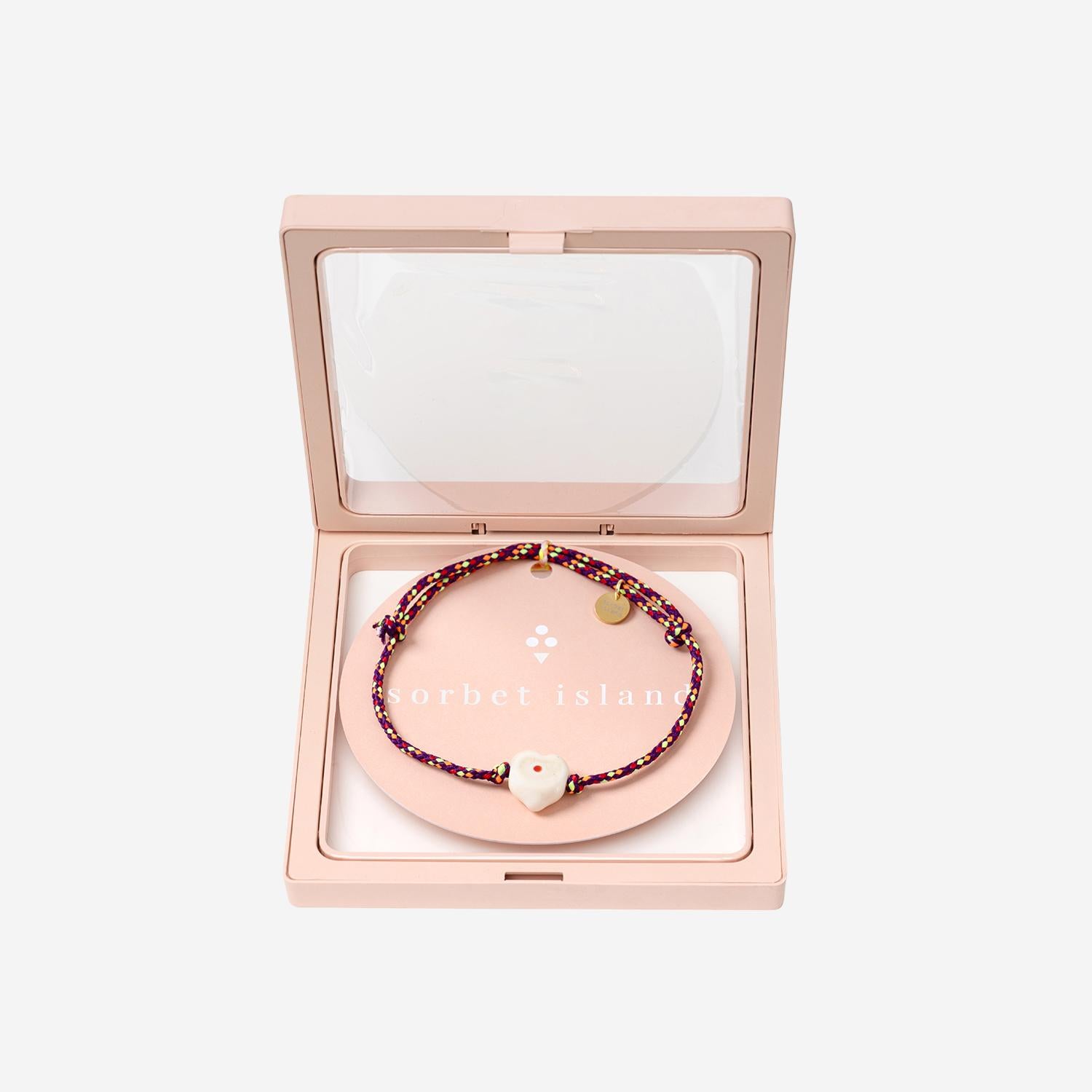 Bracciale Guardian con perla in vetro GUARDIANHEARTGLASS WHITE SORBET ISLAND 