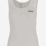 CANOTTA IN COTONE CON LOGO CH25SJH12180 101 CHLOE 