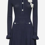 ABITO CORTO IN MISTO VISCOSA STRETCH PF25094SBL BLUE SELF PORTRAIT 