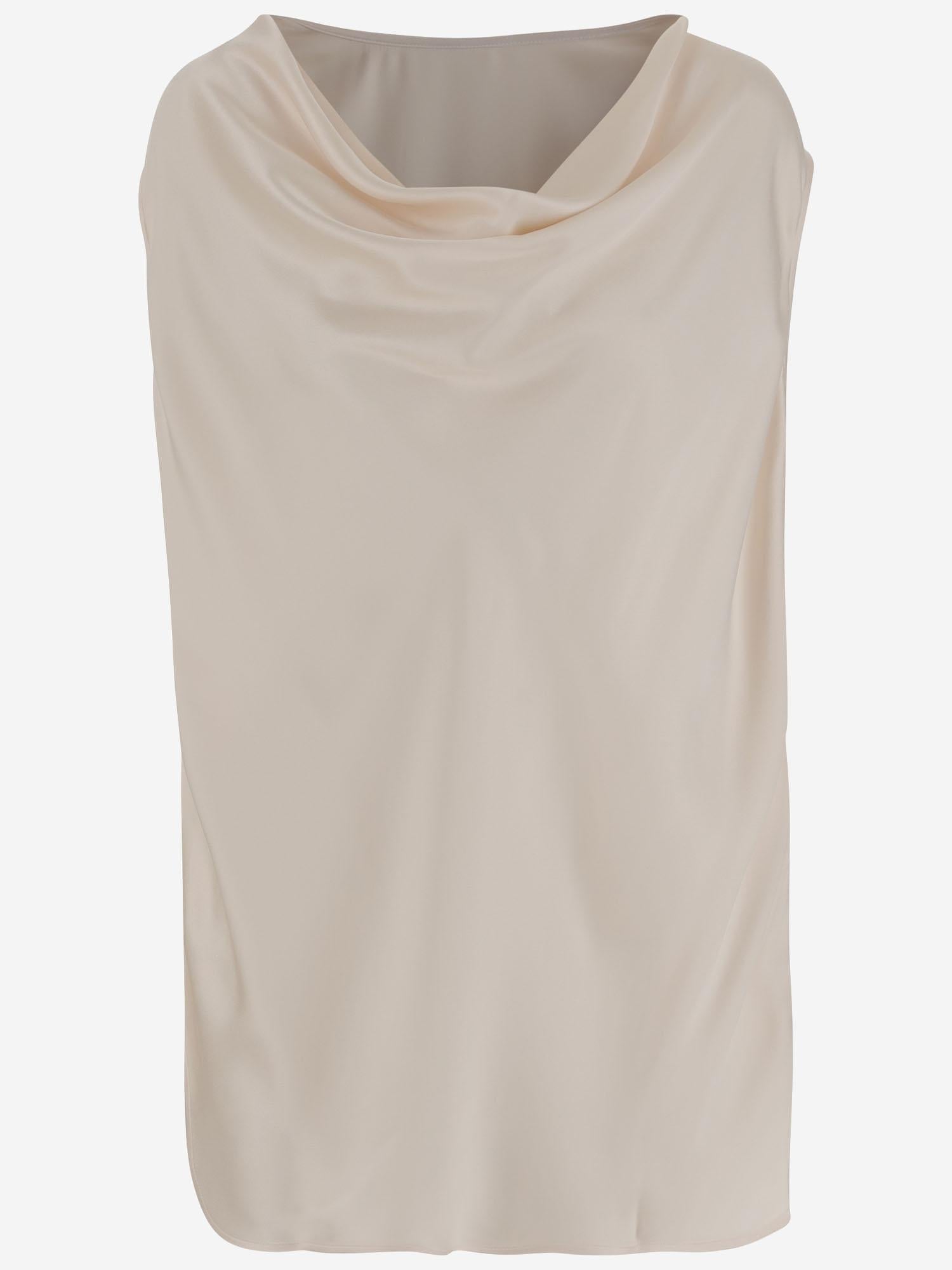 TOP DRAPPEGGIATO IN SETA E VISCOSA S25405 0102 SASUPHI 