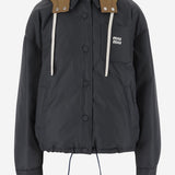 GIUBBOTTO CON CAPPUCCIO A CONTRASTO ML1316 1720F0B1V MIU MIU 