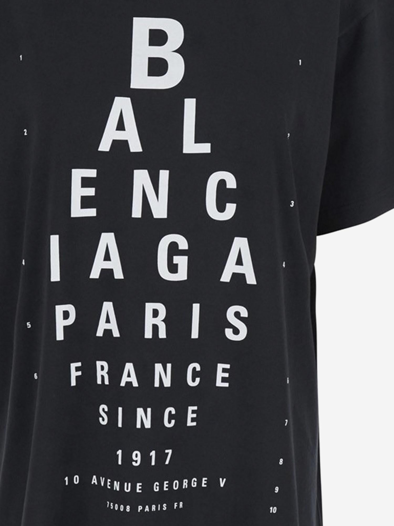T-SHIRT OPTICAL IN COTONE 811688TRVU6 9034 BALENCIAGA 