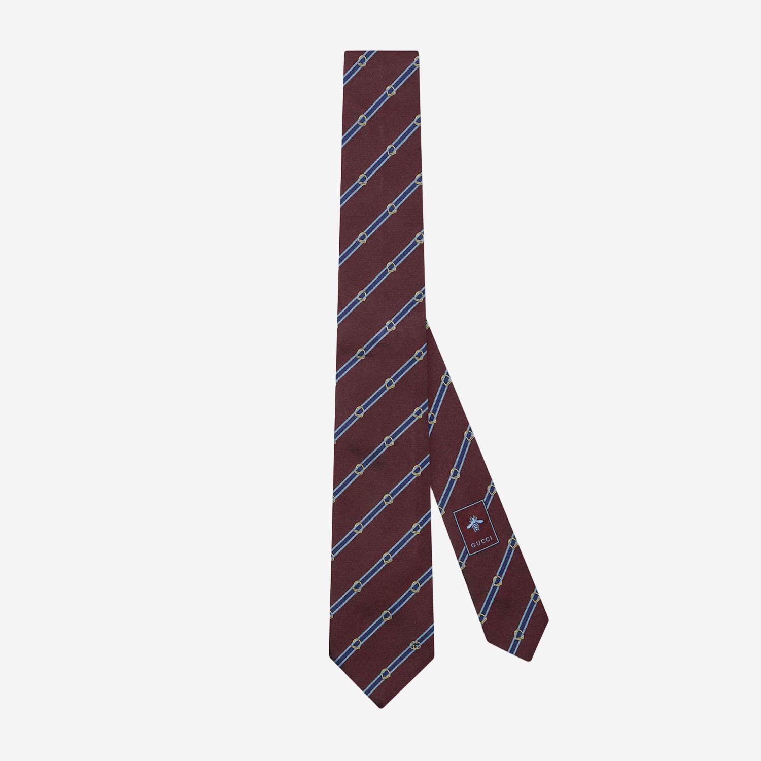 CRAVATTA IN SETA JACQUARD 848544 4E0096169 GUCCI 