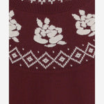 MAGLIONE IN LANA CON MOTIVO FLOREALE 297925 BORDEAUX MAGDA BUTRYM 