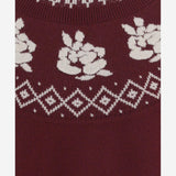 MAGLIONE IN LANA CON MOTIVO FLOREALE 297925 BORDEAUX MAGDA BUTRYM 