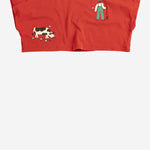 T-SHIRT CORTA IN COTONE CON LOGO B126AC024 RED BOBO CHOSES KIDS 