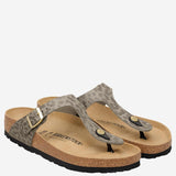 SANDALI GIZEH RIVET CONM MOTIVO ANIMALIER 1032026 GRAYTAUPE BIRKENSTOCK 