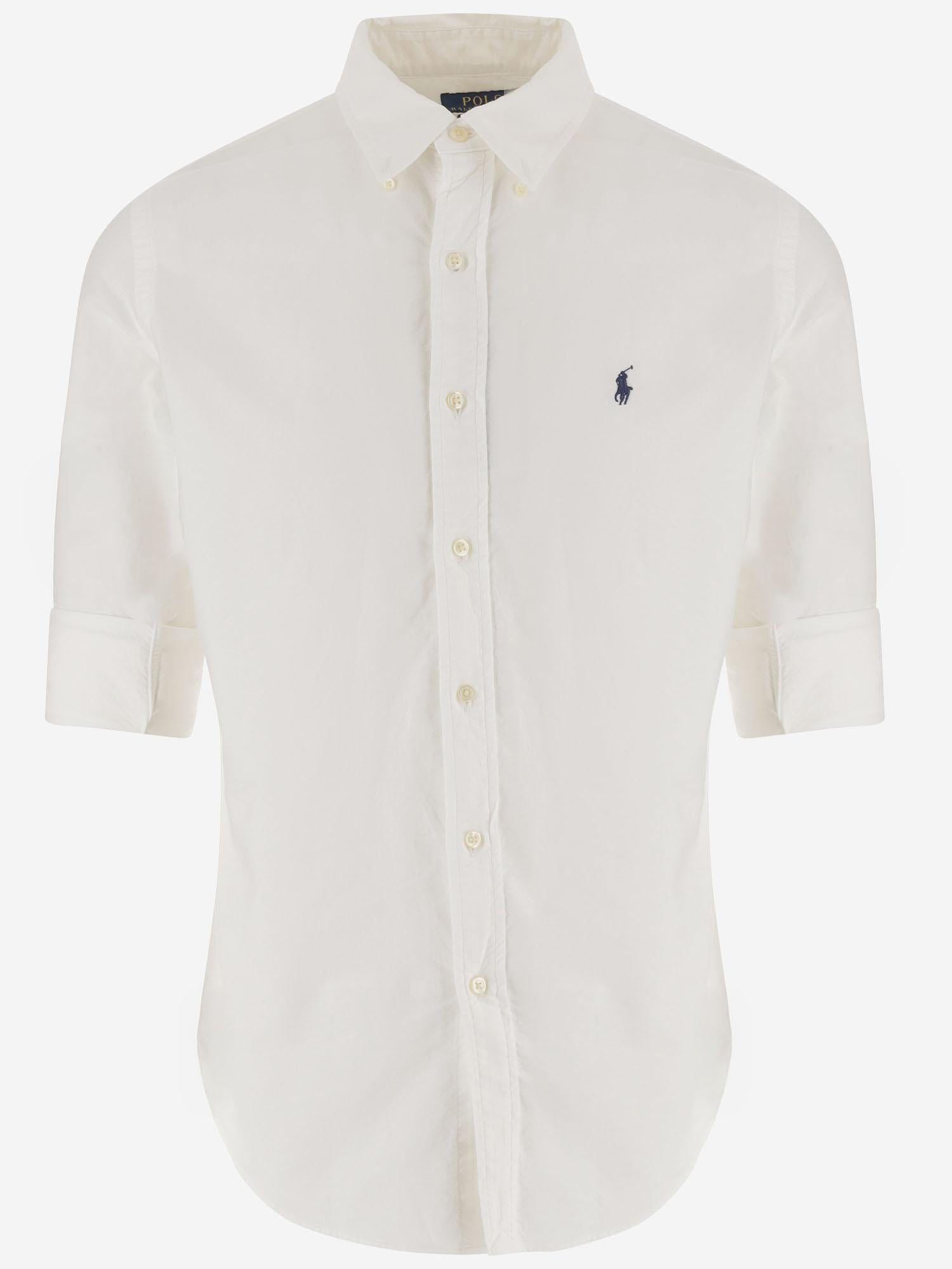 CAMICIA IN COTONE CON LOGO 710772290 003 POLO RALPH LAUREN 