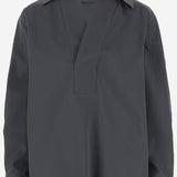 CAMICIA IN POPELINE DI COTONE E SETA 819968 V3YS01592 BOTTEGA VENETA 