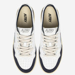 SNEAKERS MEDALIST LOW IN PELLE AULMFT07 SOFLEASUEWHTOCEAN AUTRY 