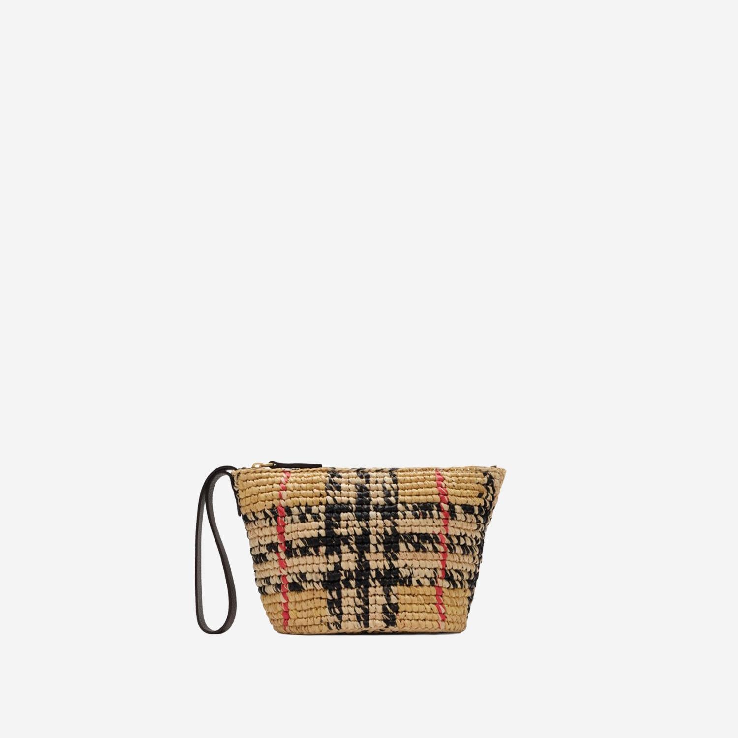 Pochette Margate in rafia 8124539 SAND BURBERRY 