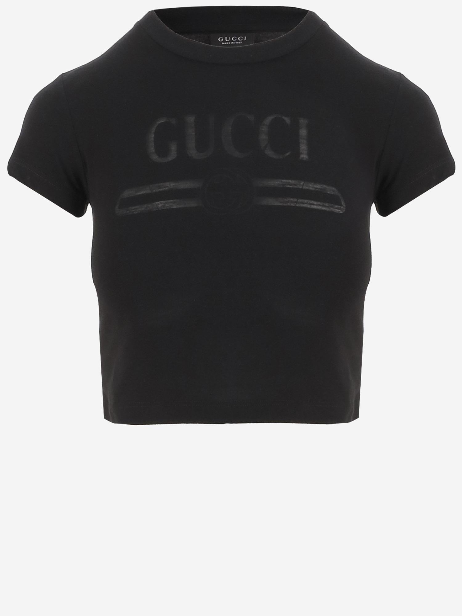 T-SHIRT IN MISTO COTONE CON LOGO 865017 XJHT11000 GUCCI 