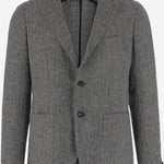 GIACCA MONOPETTO IN TWEED DI LANA 1SMC22K 630007N1295 TAGLIATORE 