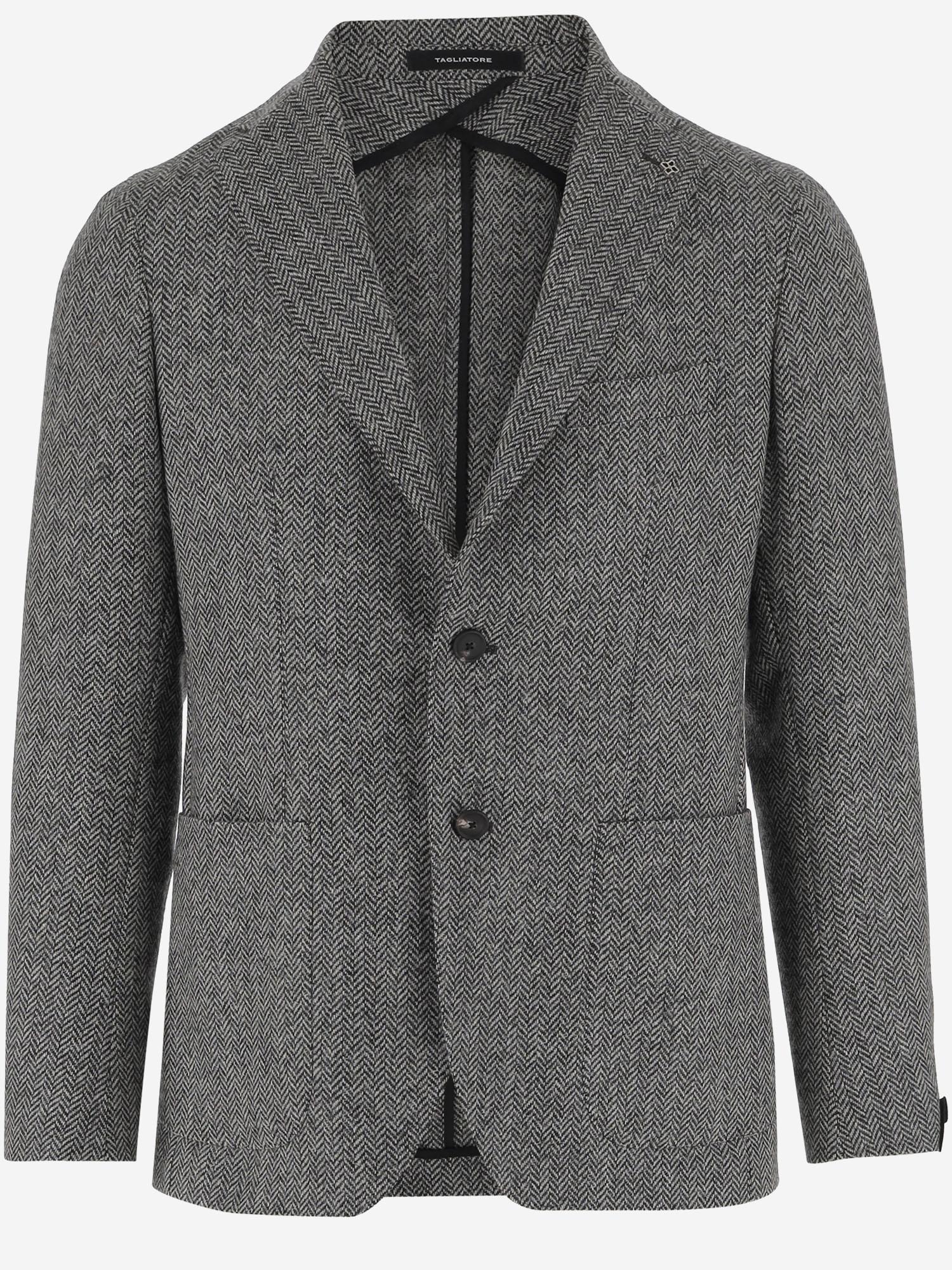 GIACCA MONOPETTO IN TWEED DI LANA 1SMC22K 630007N1295 TAGLIATORE 