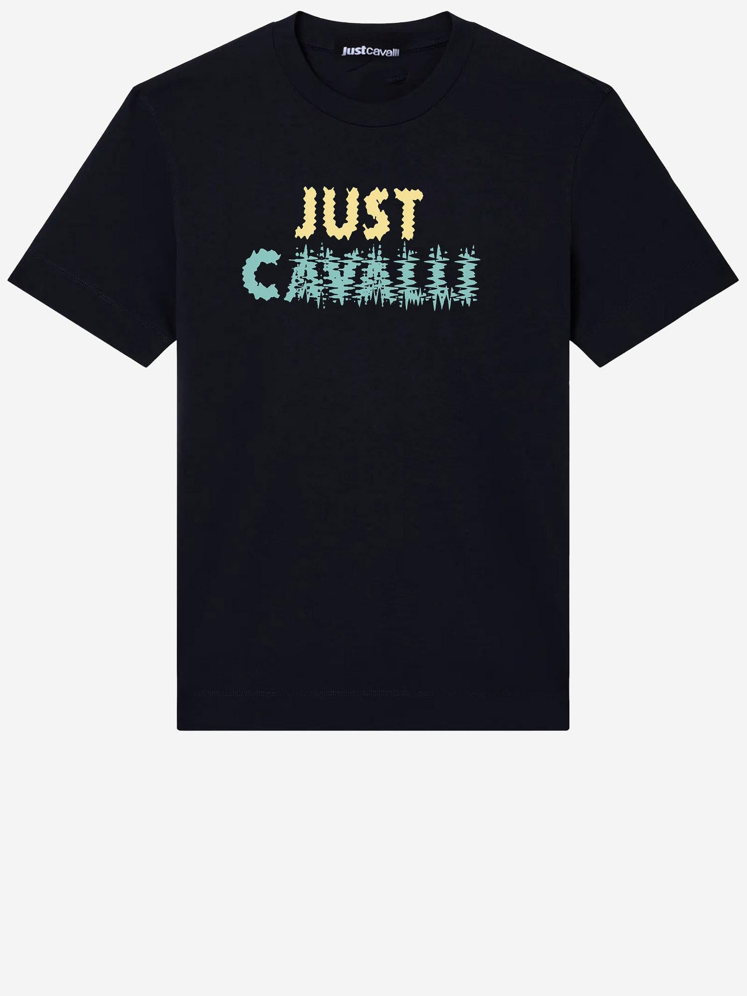 T-SHIRT IN COTONE CON LOGO <BR/> 80OAHT31 CJ500899 JUST CAVALLI 