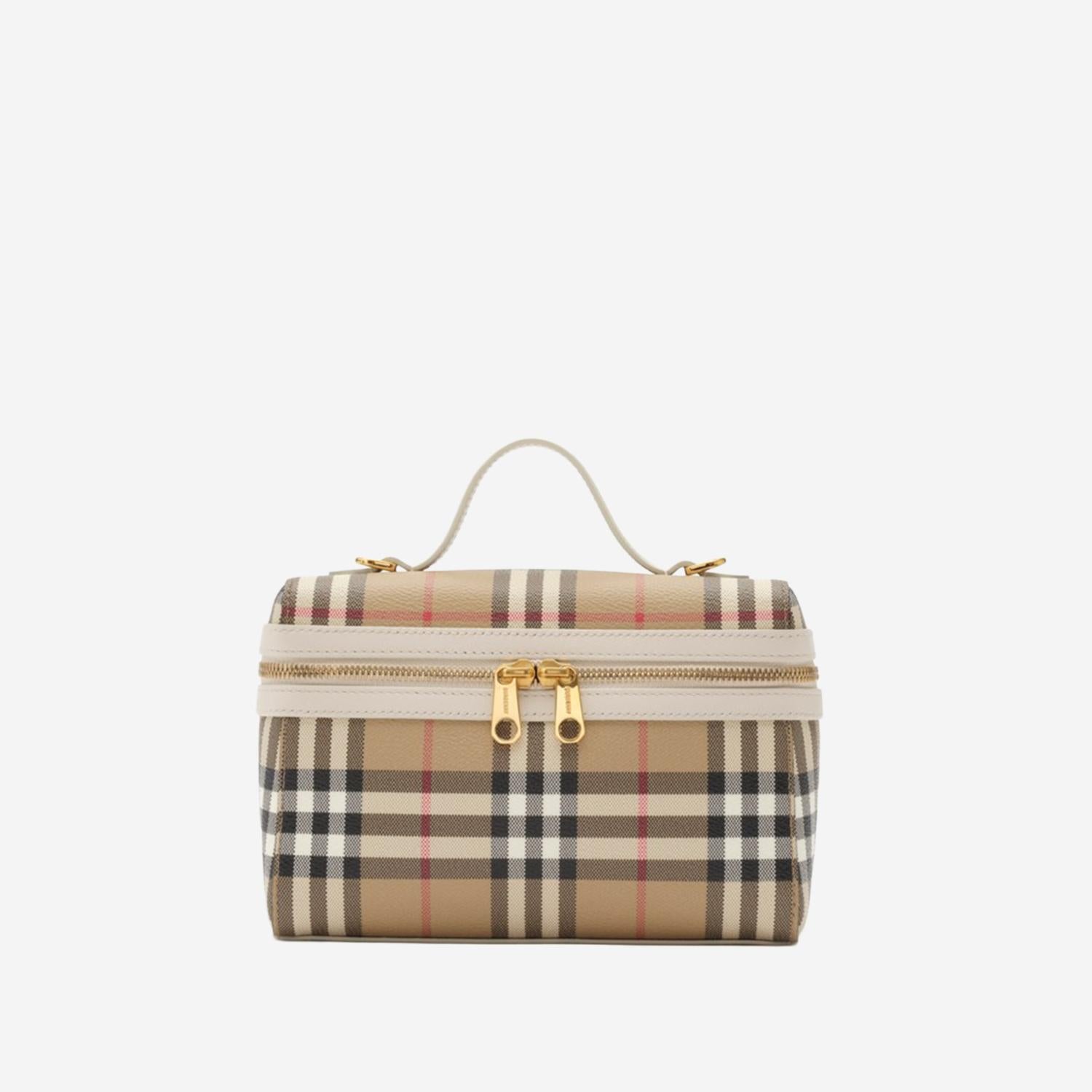 BORSA VANITY IN MISTO COTONE 8125135 VNTGCHKSOAP BURBERRY 