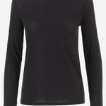 Maglia in cotone semi trasparente VR60783189 001BLK VINCE 