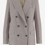 GIACCA DOPPIOPETTO IN LINO E COTONE JJASMINE10B 340346ET966 TAGLIATORE 