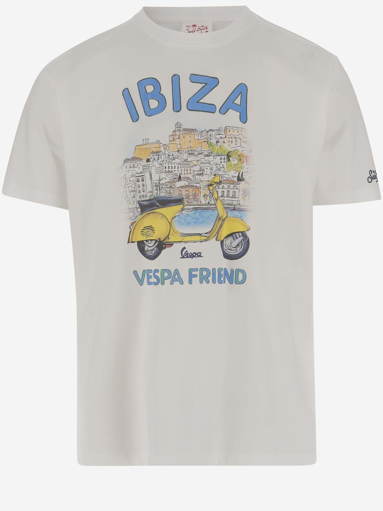 T-SHIRT IN COTONE CON STAMPA LOGO TSHM001 02618H MC2 SAINT BARTH 