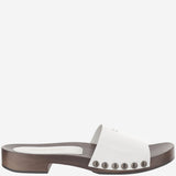 SANDALI IN PELLE CON LOGO 5Z425E 069F0009 MIU MIU 