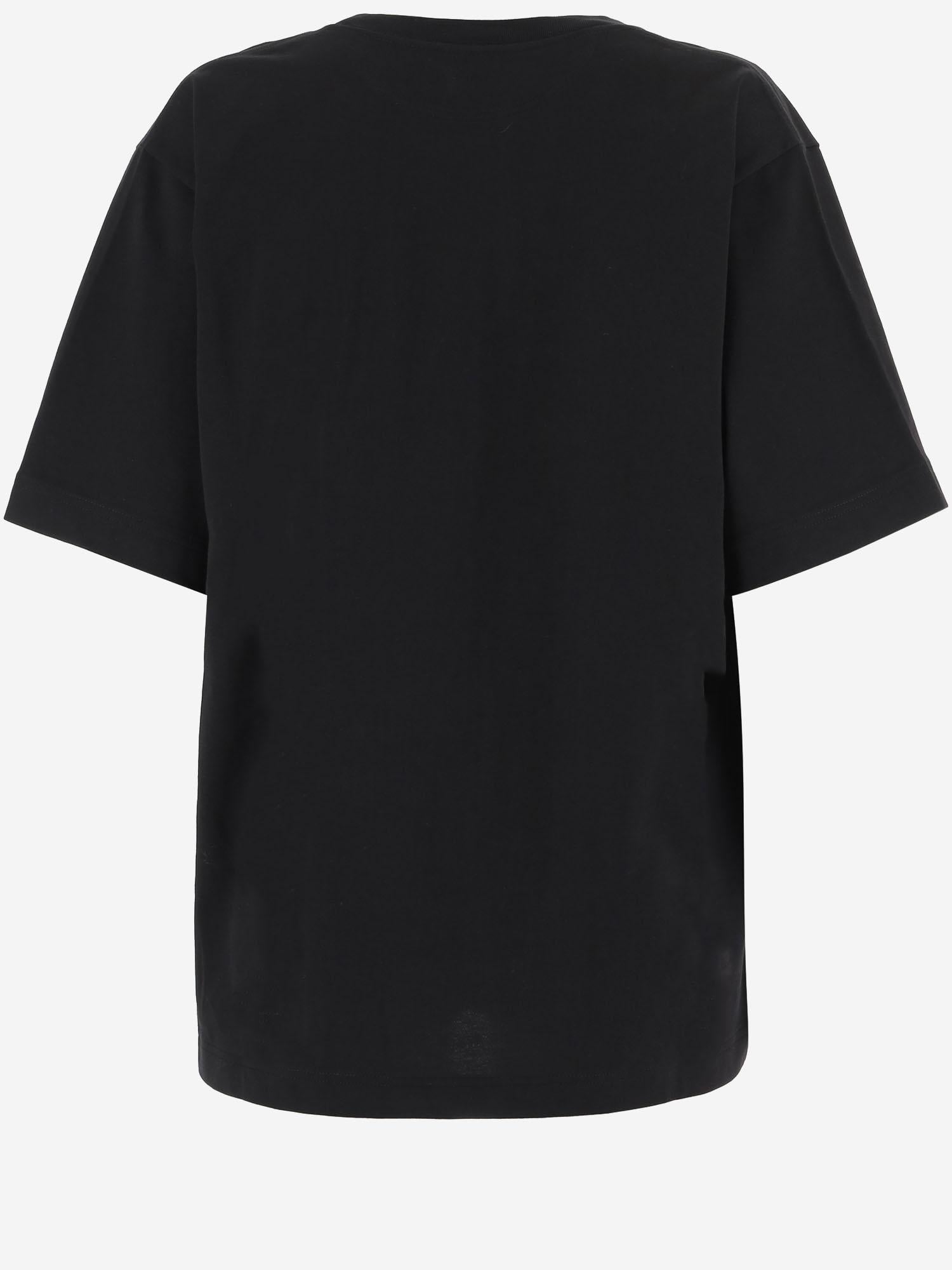 T-SHIRT IN COTONE CON SPILLA DECORATIVA 6261K21051 DeepBlack CARVEN 