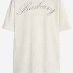 T-SHIRT IN COTONE CON LOGO 8119080 CHALK BURBERRY 