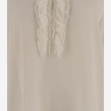 CAMICIA IN SETA STRETCH CON VOLANT DIANA T251210 HER SHIRT 