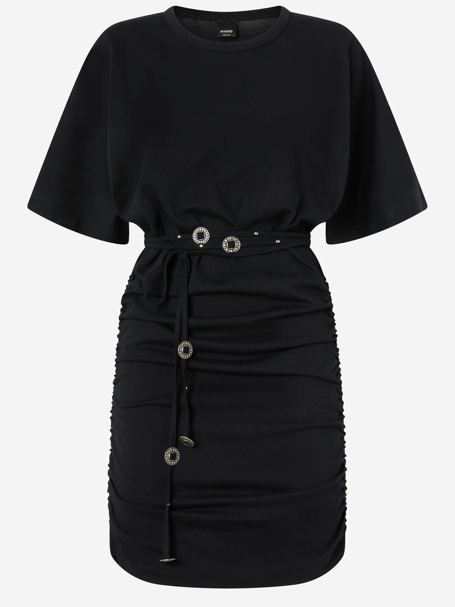 ABITO IN COTONE CON CINTURA 106909 A3ARZ99 PINKO 