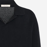POLO A MANICHE LUNGHE OASHI IN CASHMERE 11062Y973 BLK THE ROW 