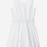 ABITO IN COTONE CON FINITURE CHECK 8117419 WHITE BURBERRY KIDS 