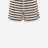 PANTALONI CORTI IN COTONE A RIGHE 8H00010 89BEBF07 MONCLER 