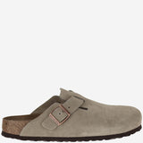 SABOT BOSTON IN PELLE SCAMOSCIATA 560773 TAUPE BIRKENSTOCK 