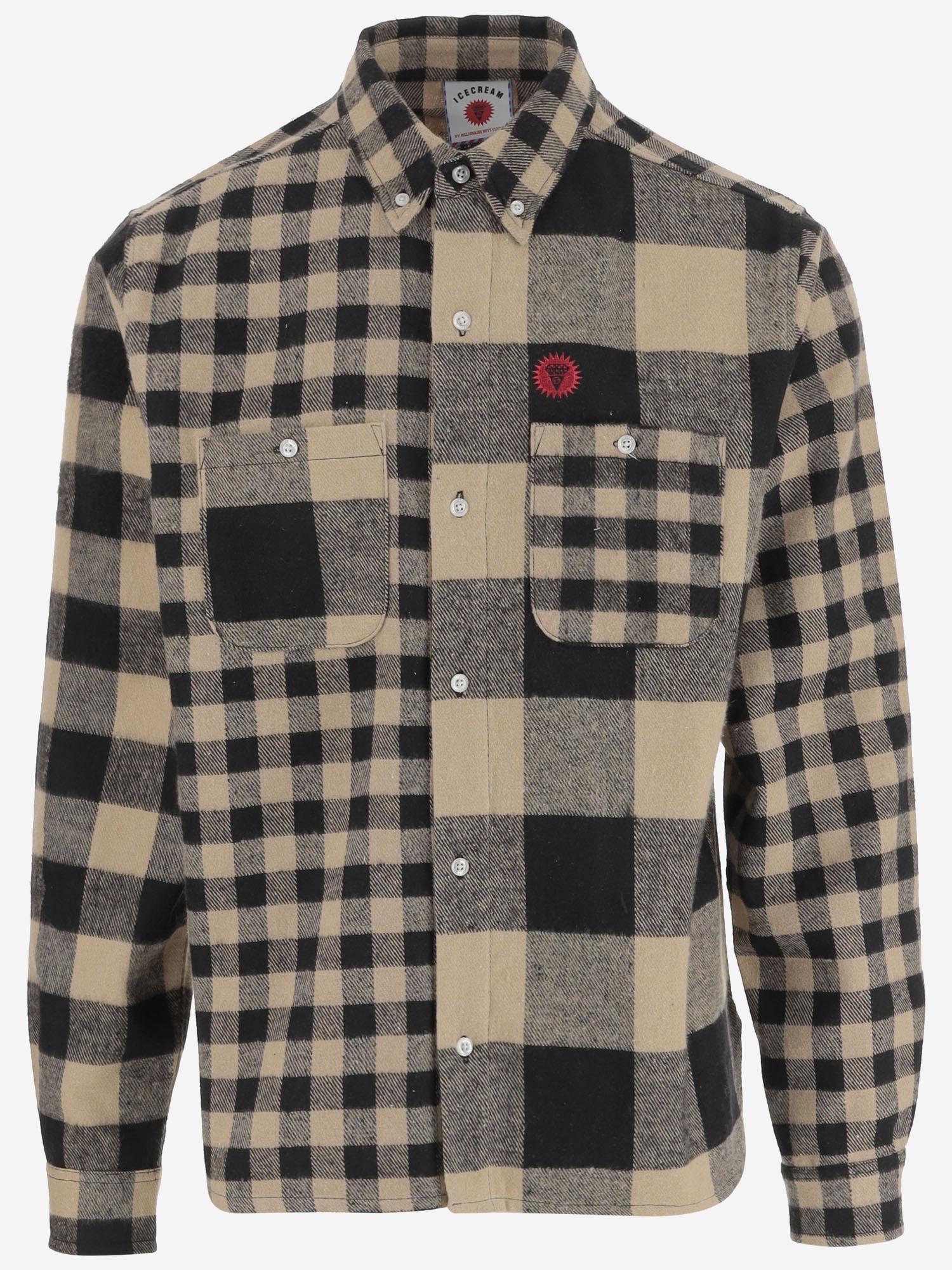 CAMICIA CON MOTIVO A QUADRI IC25323 BLACKCHECK ICECREAM 