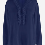 CAMICIA IN SETA STRETCH CON VOLANT DIANA T251813 HER SHIRT 