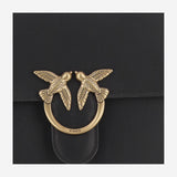 BORSA A MANO  IN PELLE CON LOGO 100066 A0F1Z99Q PINKO 