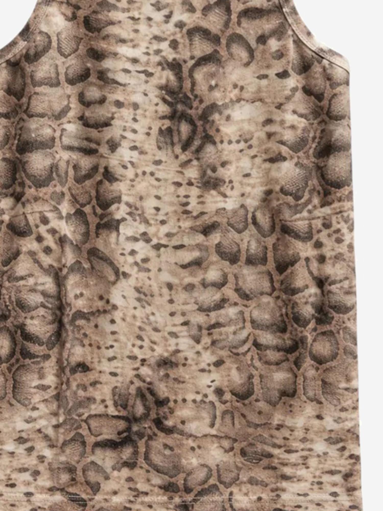 CANOTTA IN COTONE STRETCH CON MOTIVO ANIMALIER 106919 A3DPCZ9 PINKO 