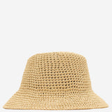 CAPPELLO BUCKET IN RAFIA CON LOGO 8126535 NATURAL BURBERRY 